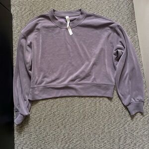 Lululemon Athletica Purple Cropped Relaxed Sweatshirt